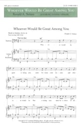 Whoever Would Be Great Among You SAB choral sheet music cover